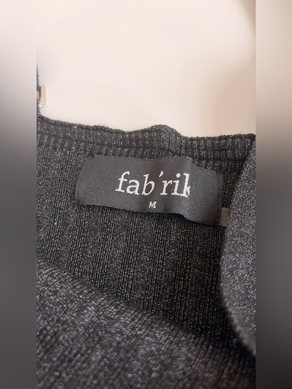 Fab’rik Black Silver Metallic Fringed Crop Ribbed Square Neck Tank Top Sz Medium - Picture 11 of 17